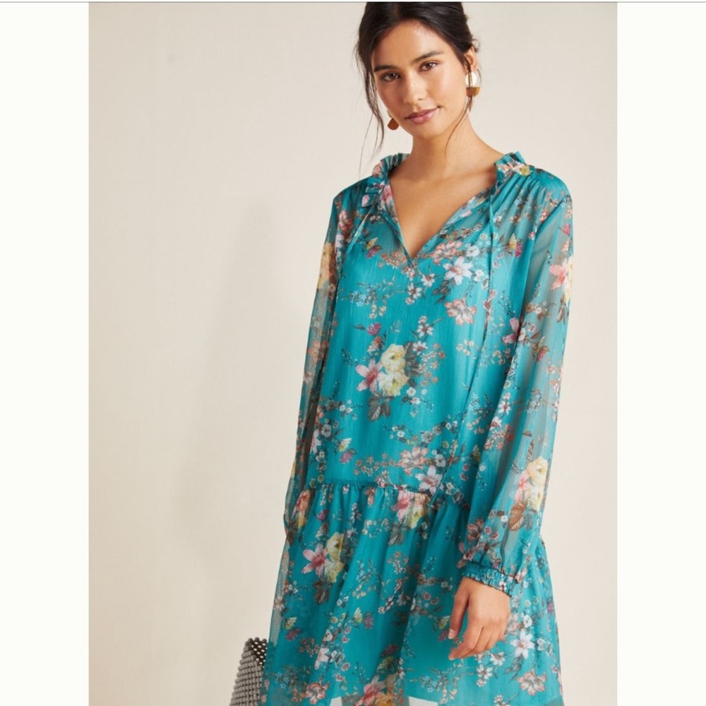 EUC Beautiful floral Anthropologie Dress-Med